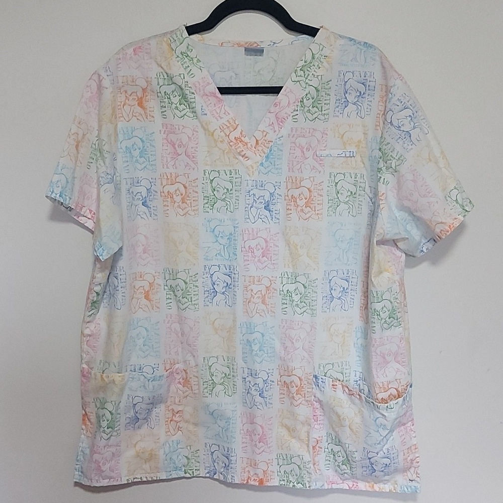 Tinkerbell disney scrub top